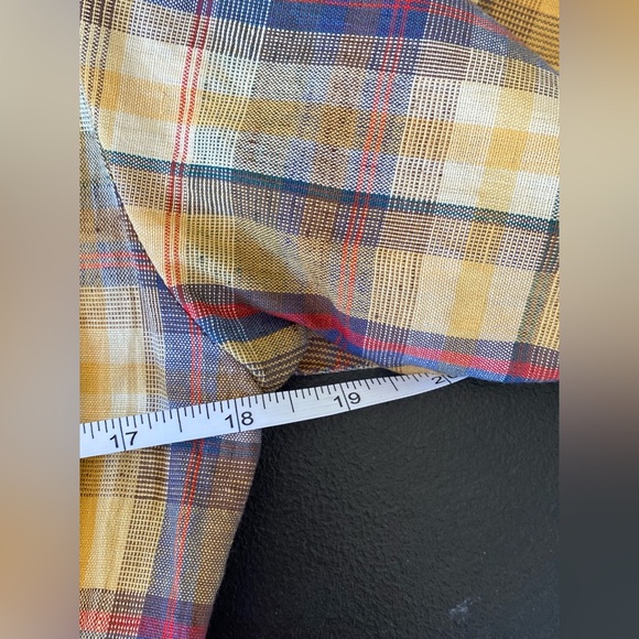 Vintage DAKS London Mustard Yellow Plaid Dress Medium - Picture 10 of 13